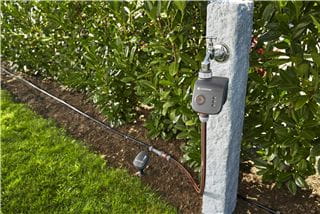 GARDENA smart water control installed in a garden