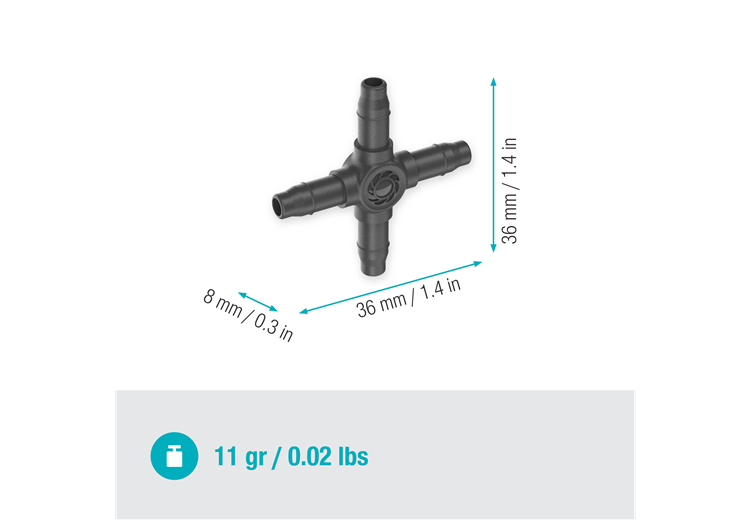 Kruisstuk 4,6 mm (3/16")