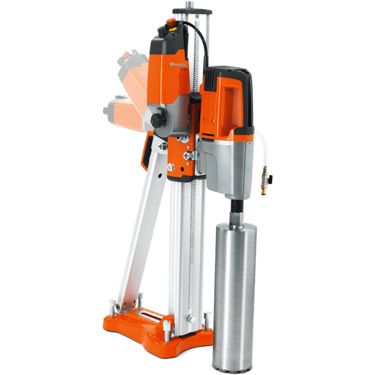 Husqvarna AD 10 can be mounted in any angle on the drill stand to feed the drilling automatically.
