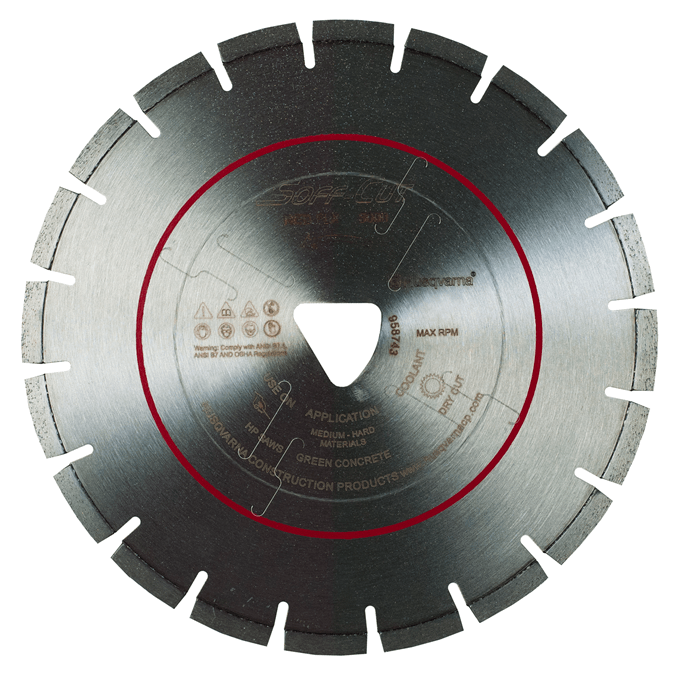 Manufactured by NED for Soff Cut. 5.5 5 1/2 Soff Cut dry diamond blade 