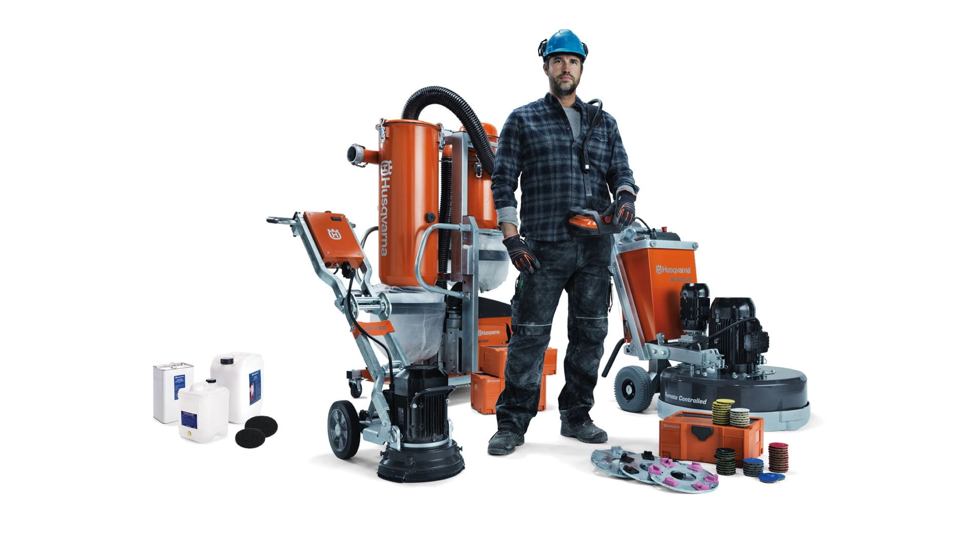 Powerful, efficient and versatile Husqvarna concrete floor grinding system that is easy to transport, set up and use.