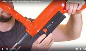 attaching the battery contour cordless 24v youtube video