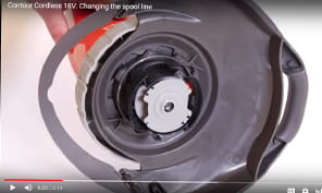 changing the spool line contour cordless 18v youtube