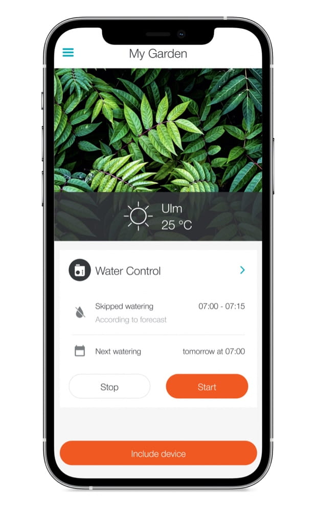 GARDENA smart system app interface