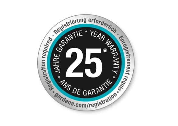 GARDENA 25 years warranty logo