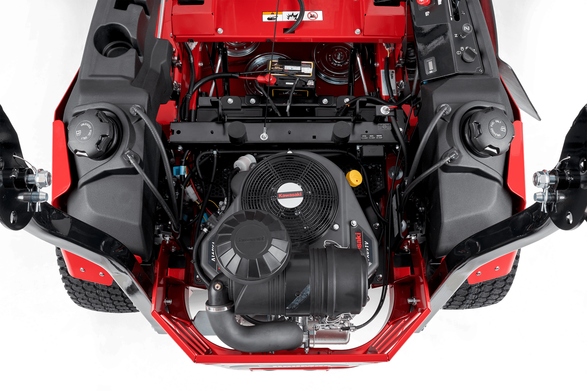 Kawasaki FX Engine Top View on RedMax CZT+