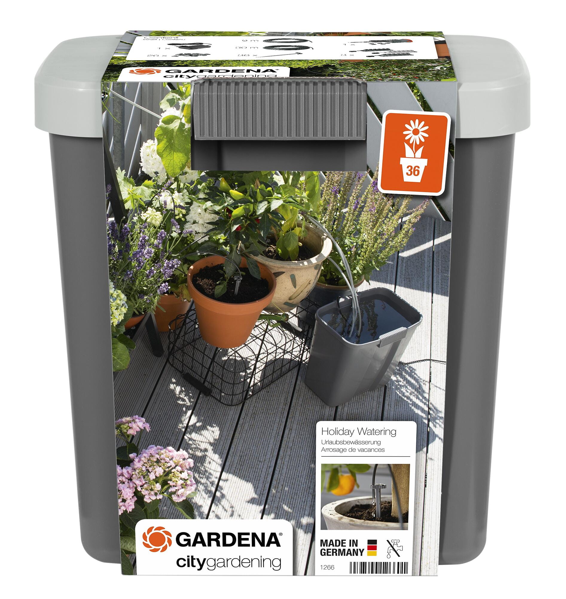 Gardena City Gardening Balkon Urlaubsbewasserung Set Mit Vorratsbehalter