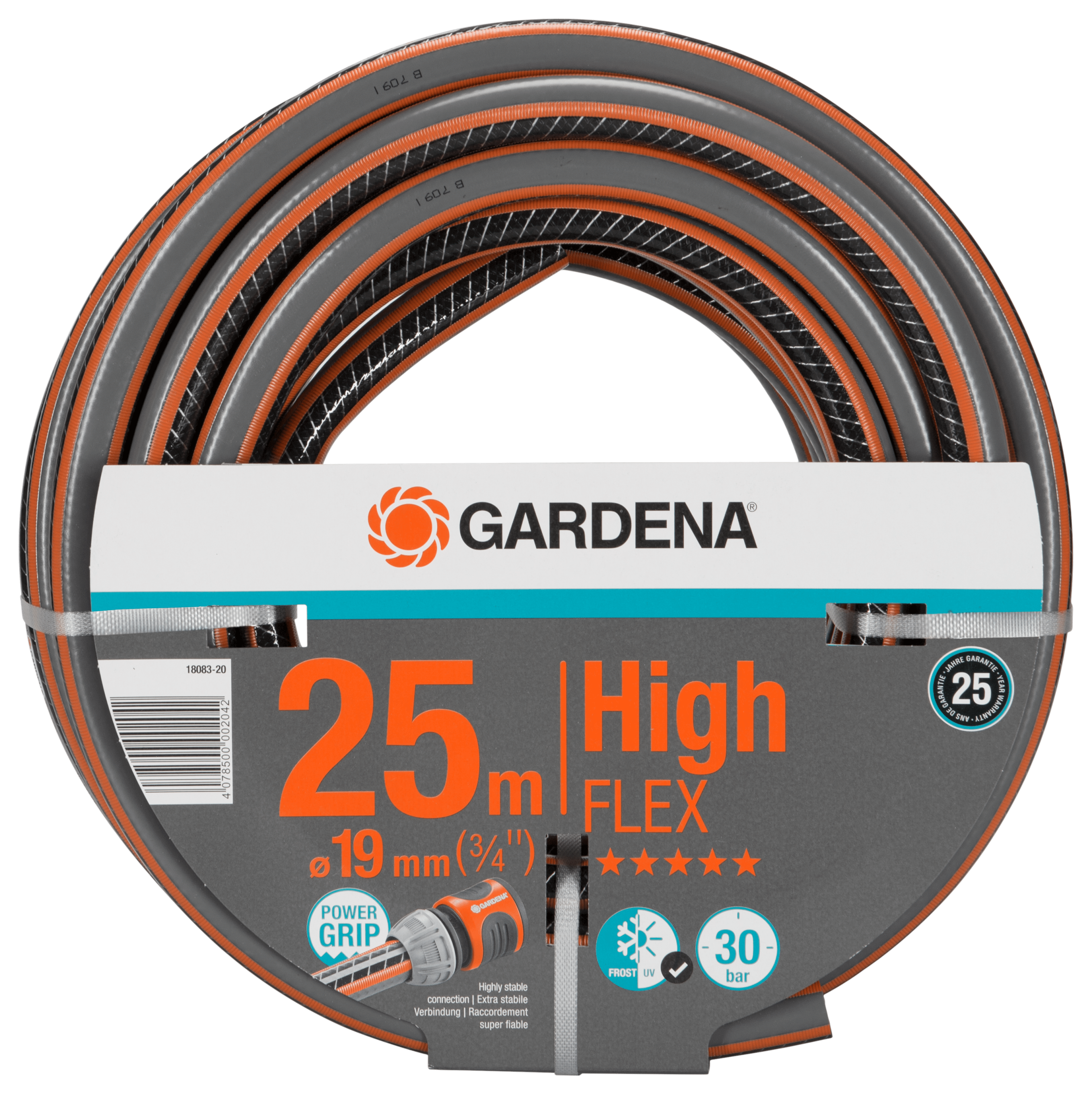 5 Jahre Garantie schwänlein HighFlex Universeller Gartenschlauch 19 mm 3/4” 20m UV und Frost beständiger Qualitätsschlauch | 25 bar Berstdruck Schadstofffrei 
